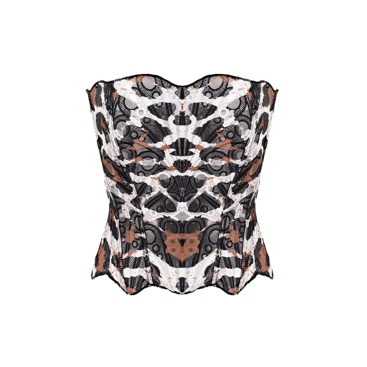 Women's Breathable Hollow Irregular Lace Tight Chest Tops
