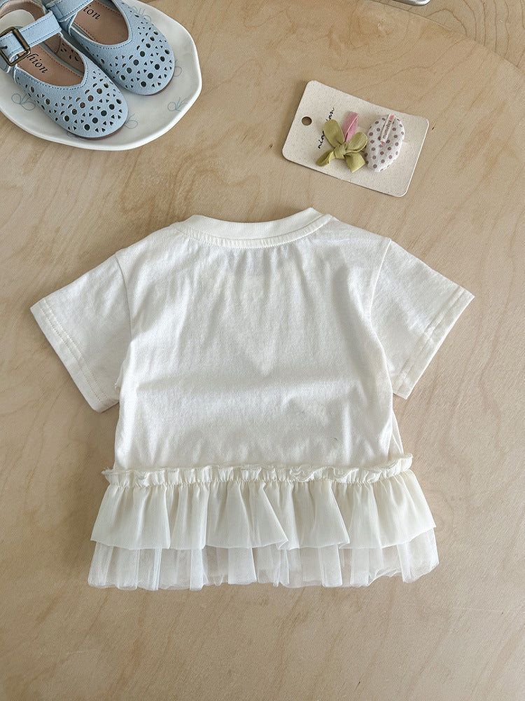 Infant Summer Thin Korean Style Cartoon Printed Short Sleeve Year Children's T-shirt