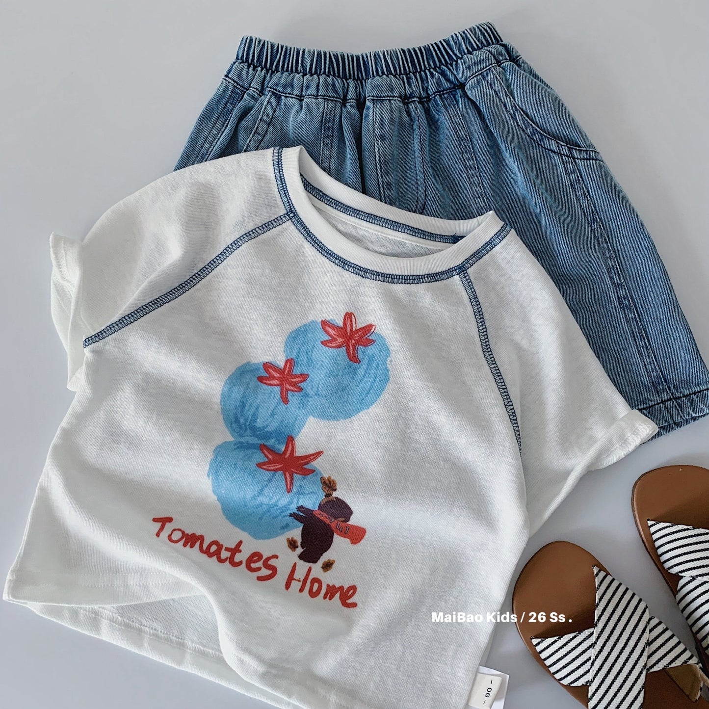 Children's Boy's Short-sleeved Summer Cartoon Printed Pullover Children's T-shirt