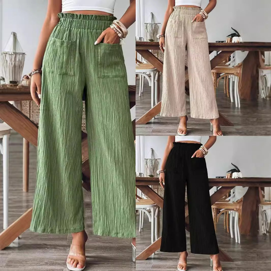 Charming Women's Independent Solid Color Fashion Pants