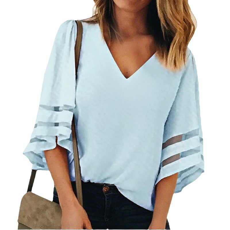 Women's T-shirt Slim Looking Large Wear Flare Tops