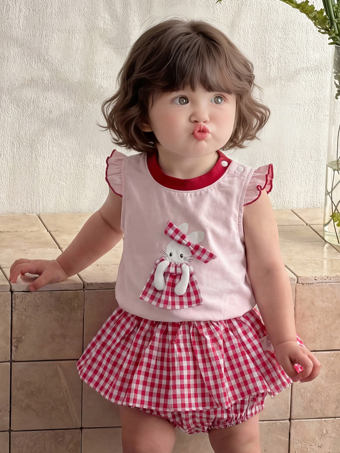 Children's Year Old Two-piece T-shirt Top Bloomer With Skirt Children's Suit