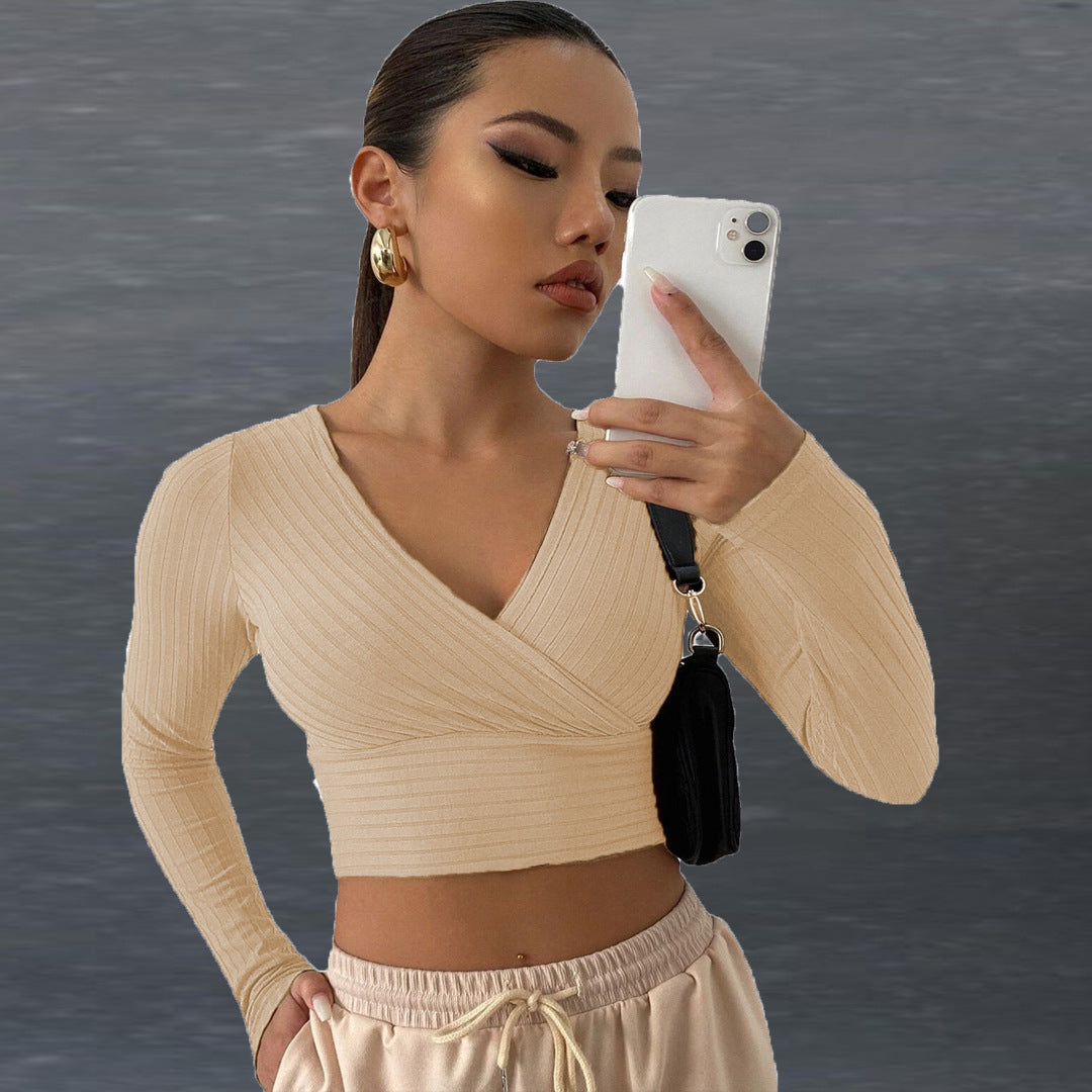Women's Color Sexy Commute Upper Clothes Long Women's T-shirt