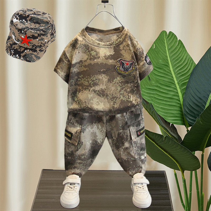 Children's Summer Pla Short Sleeve Camp Clothes Children's Suit