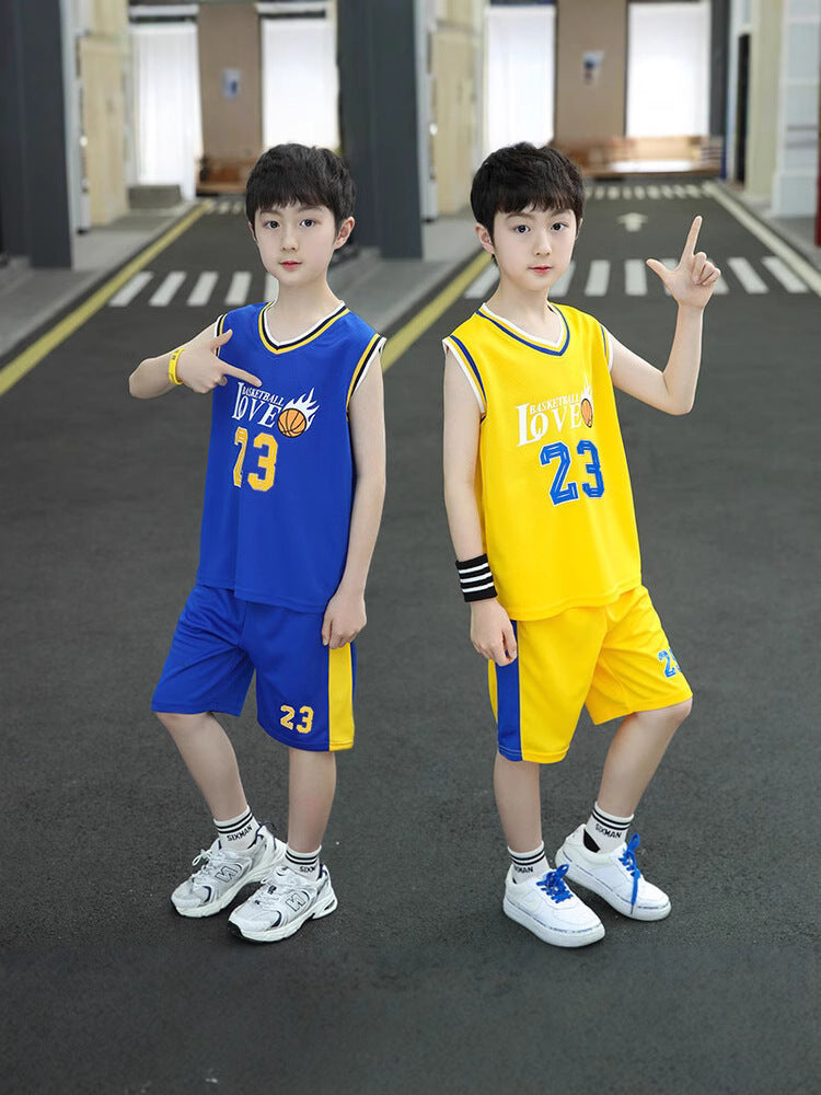Children's Two-piece Summer Sleeveless Basketball Wear Sports Children's Suit