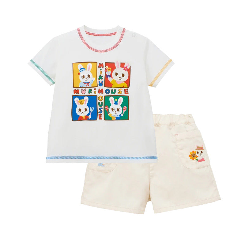 Children's Bear Short-sleeved Summer Cute Top Shirt Children's T-shirt