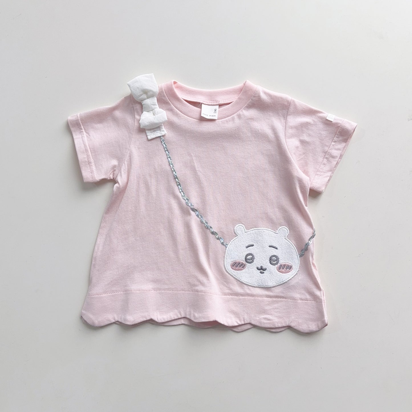 Children's Style Clothing Summer Short Sleeve Top Cartoon Bow Children's T-shirt