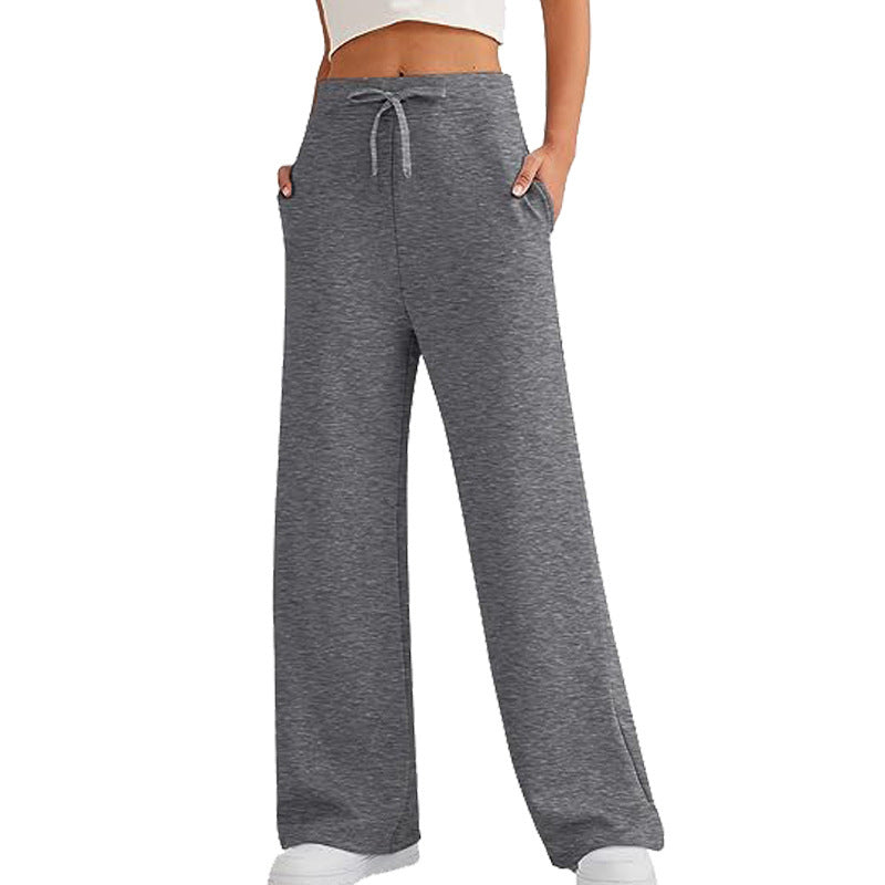 Women's Temperament Wild High Waist Loose Leisure Sports Casual Pants