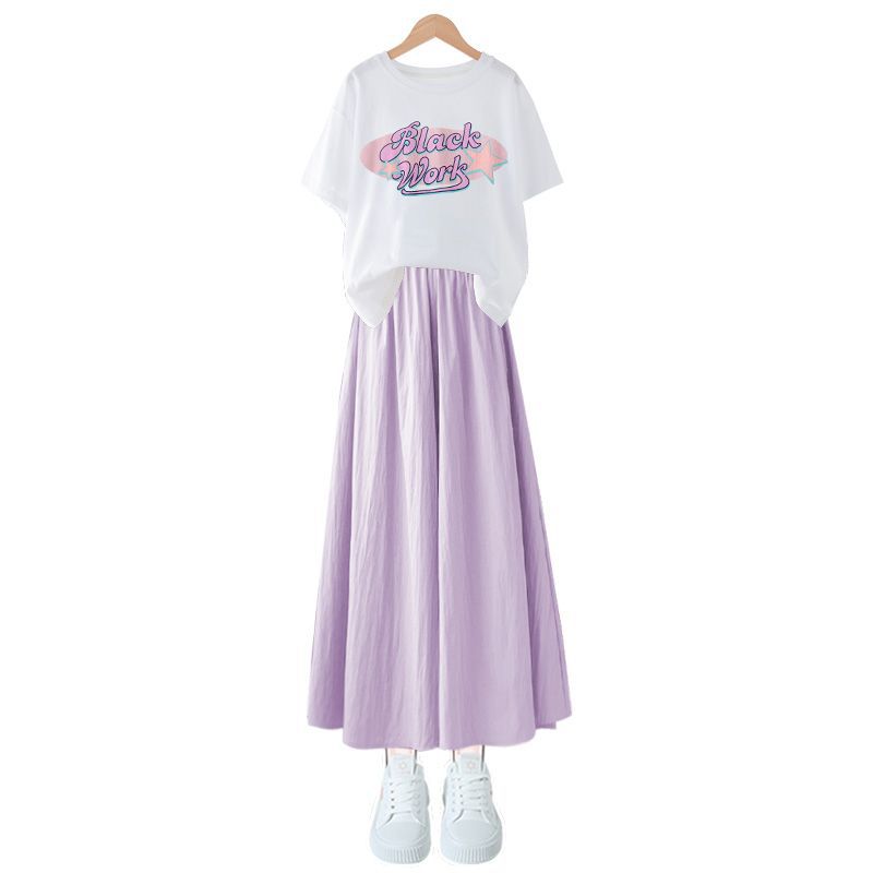 Summer Thin Wear Western Style Fashion Short Sleeve Loose Culotte Children's Suit