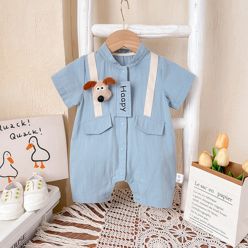 Outwear Pure Cotton Cartoon Coat Romper Jumpsuit, Climbing Suit