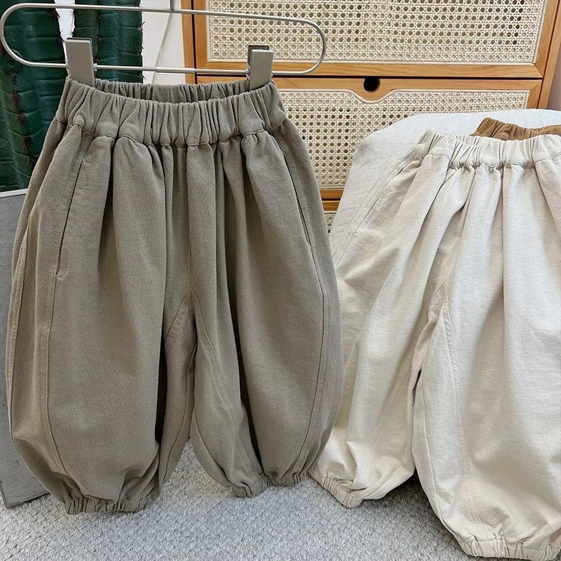 Children's Boy Loose Soft Glutinous Bloomers Spring Harem Western Style Children's Pants
