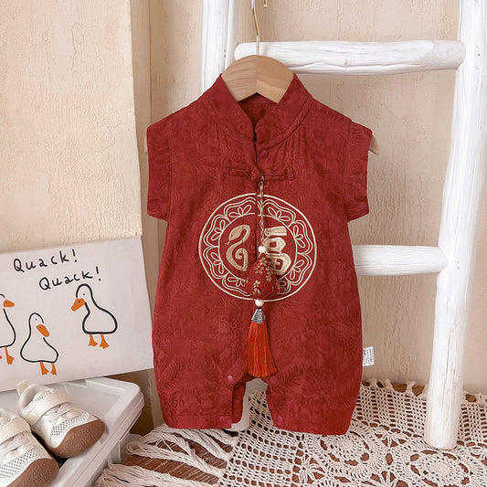 Clothes One Month Hundred Days Year Old Celebration Dress Thin Jumpsuit, Climbing Suit