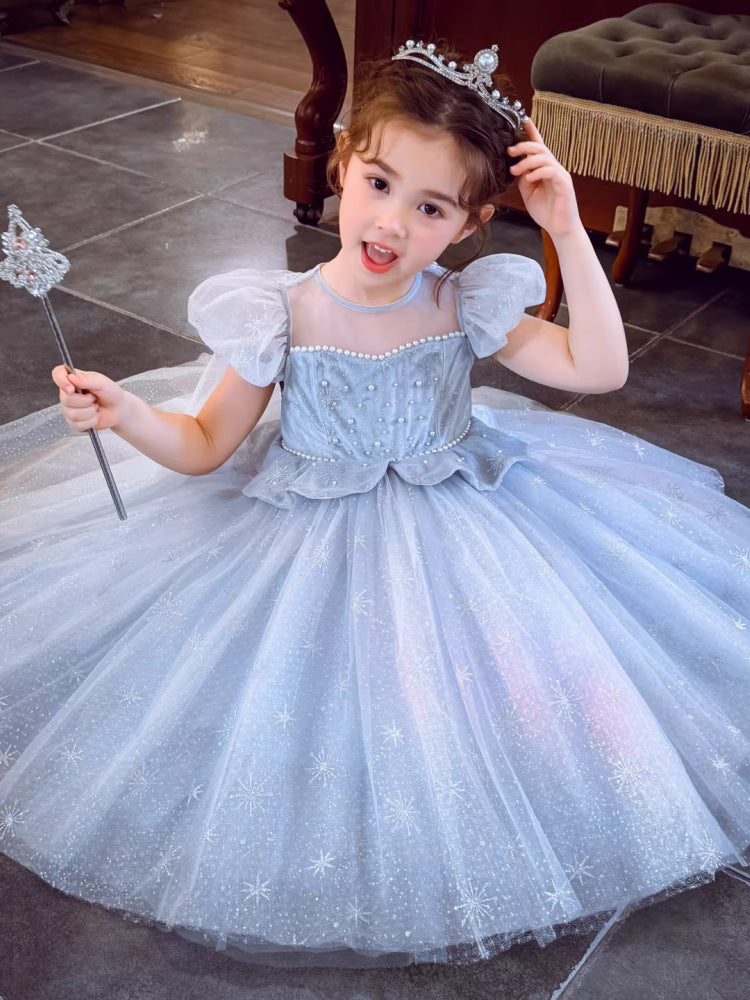 Children's Frozen Princess Summer Luminous Long Birthday Children's Dress