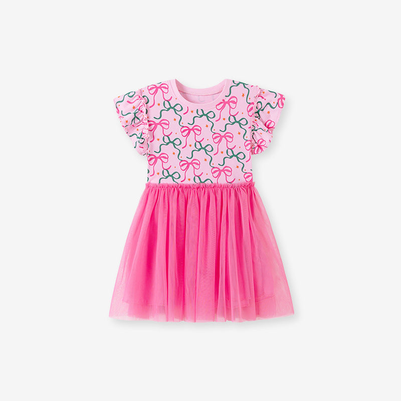 Graceful Casual Children's Skirt Summer Mesh Children's Dress