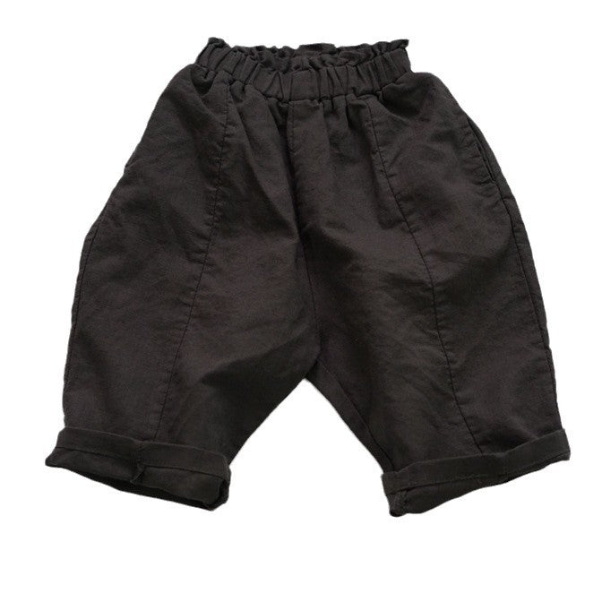 Children's Spring Solid Color Casual Korean Cotton Linen Summer Children's Pants