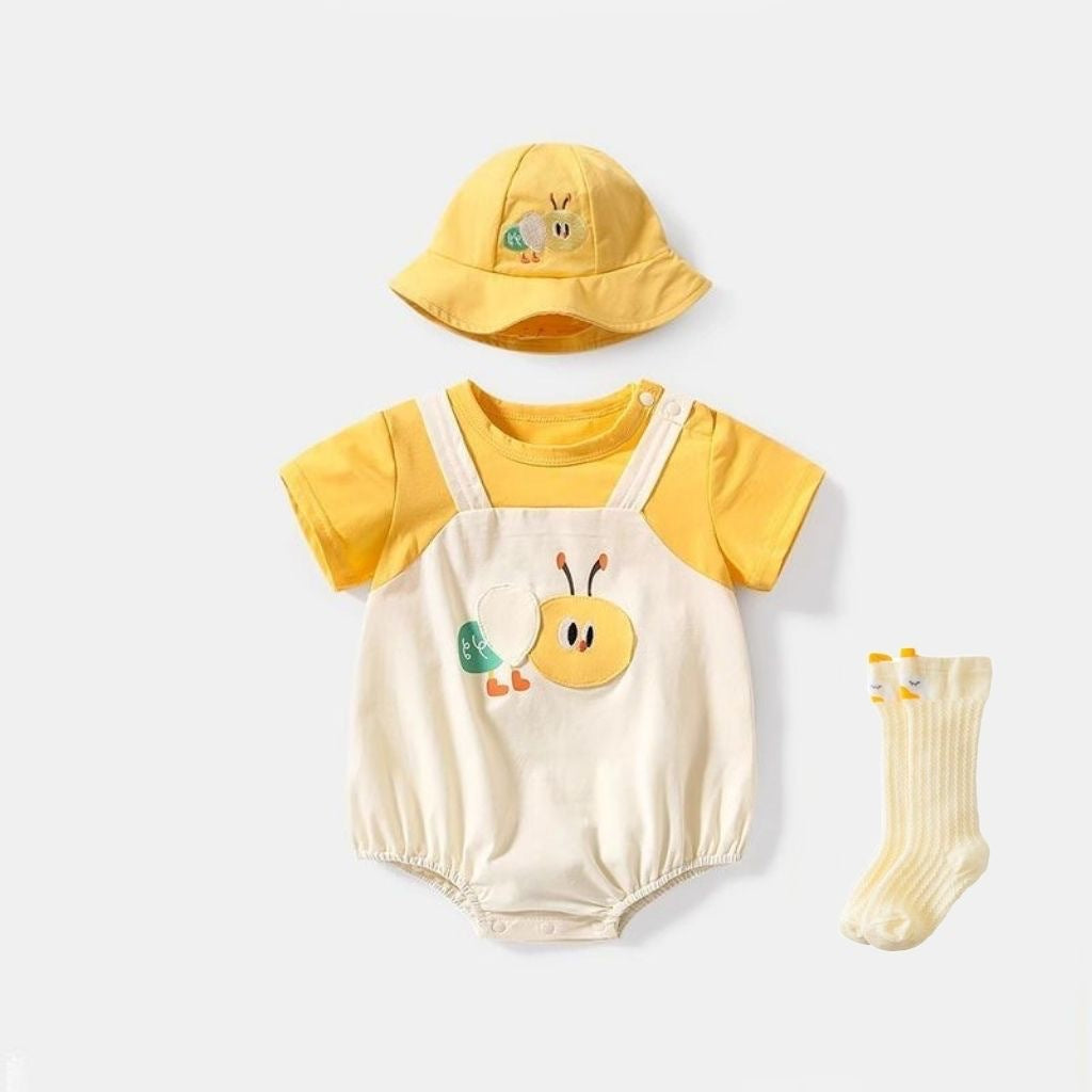 Summer Rompers Short Sleeve Cute Born Jumpsuit, Climbing Suit