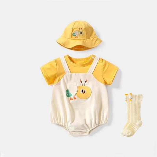 Summer Rompers Short Sleeve Cute Born Jumpsuit, Climbing Suit