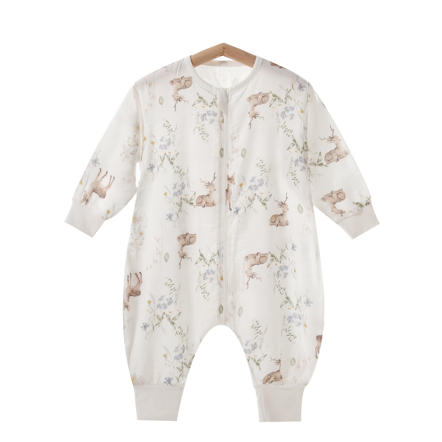 Children's Summer Thin Gauze Split Leg Sleeping Bag Jumpsuit Male Female Jumpsuit, Climbing Suit