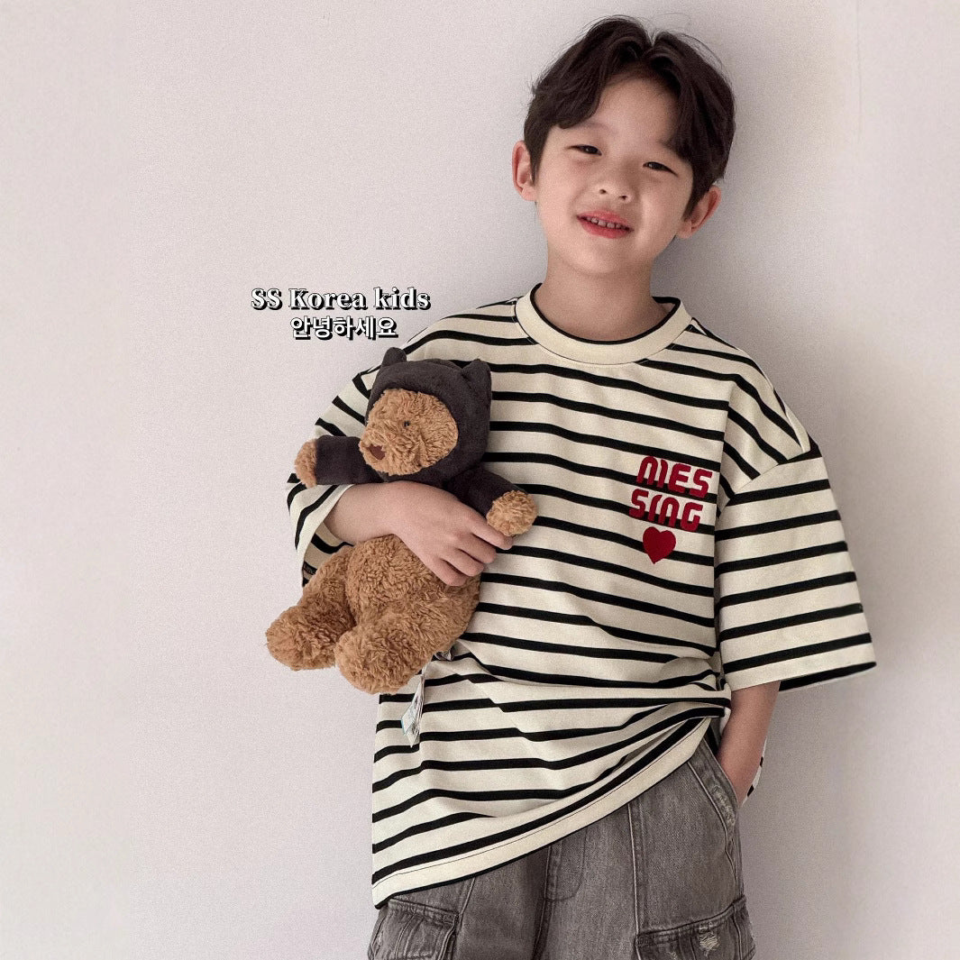 Children's Short-sleeved Cotton Top Loose Half Sleeve Children's T-shirt
