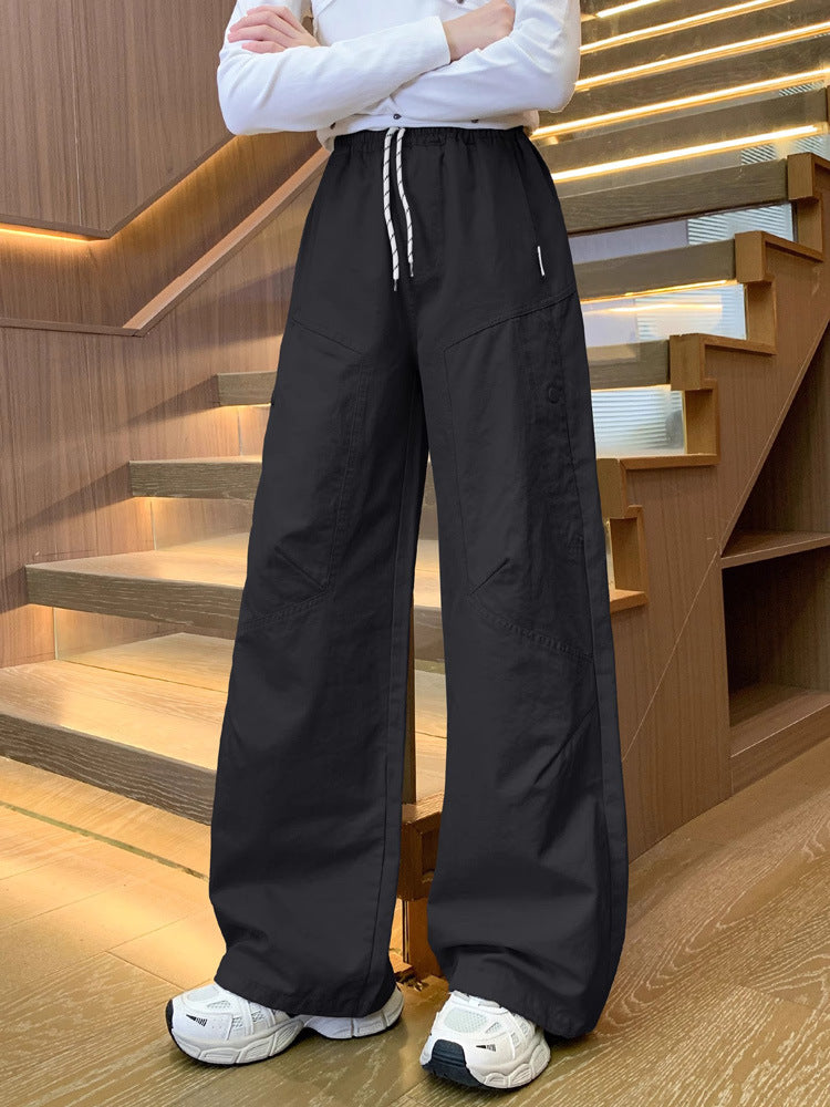Children's Casual Trousers Summer Older Junior High School Straight Wide Leg Children's Pants