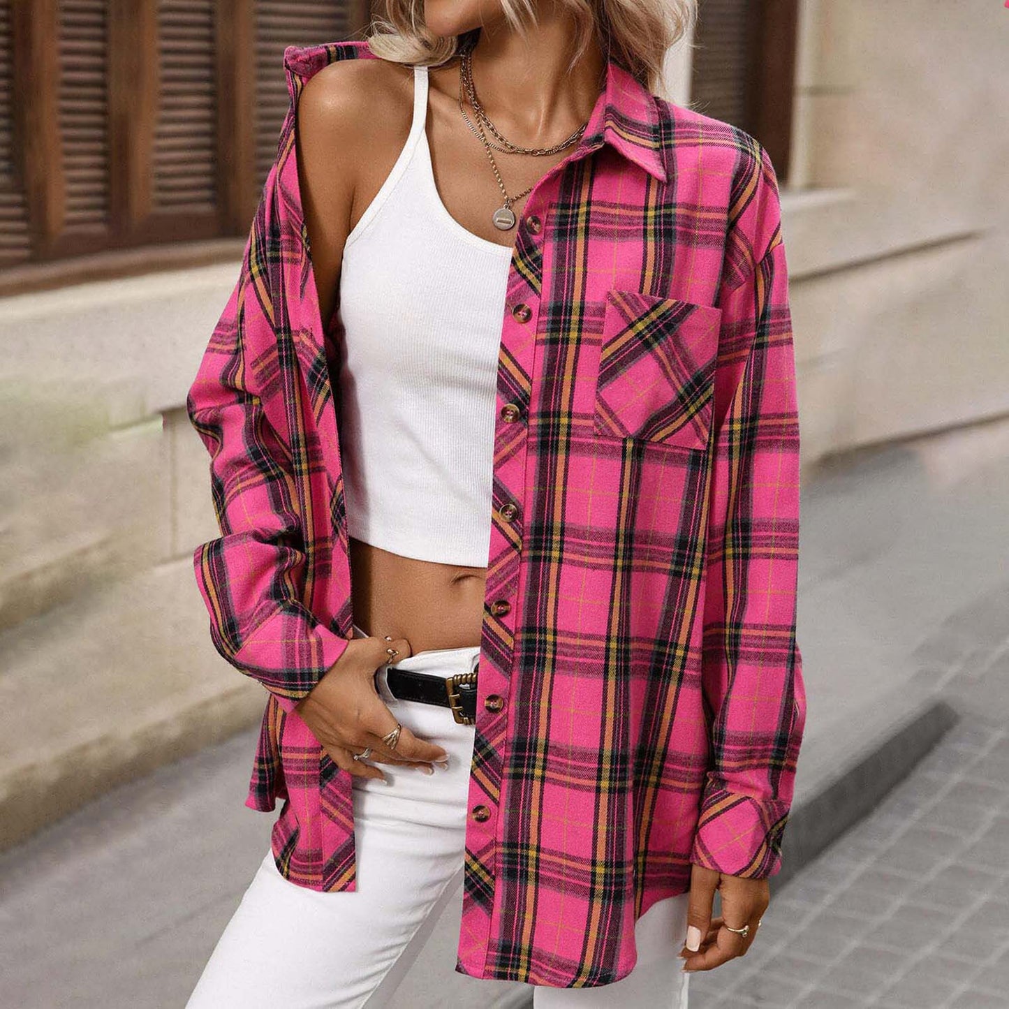 Women's Shirt Long Sleeve Autumn Retro Outerwear Style Blouse