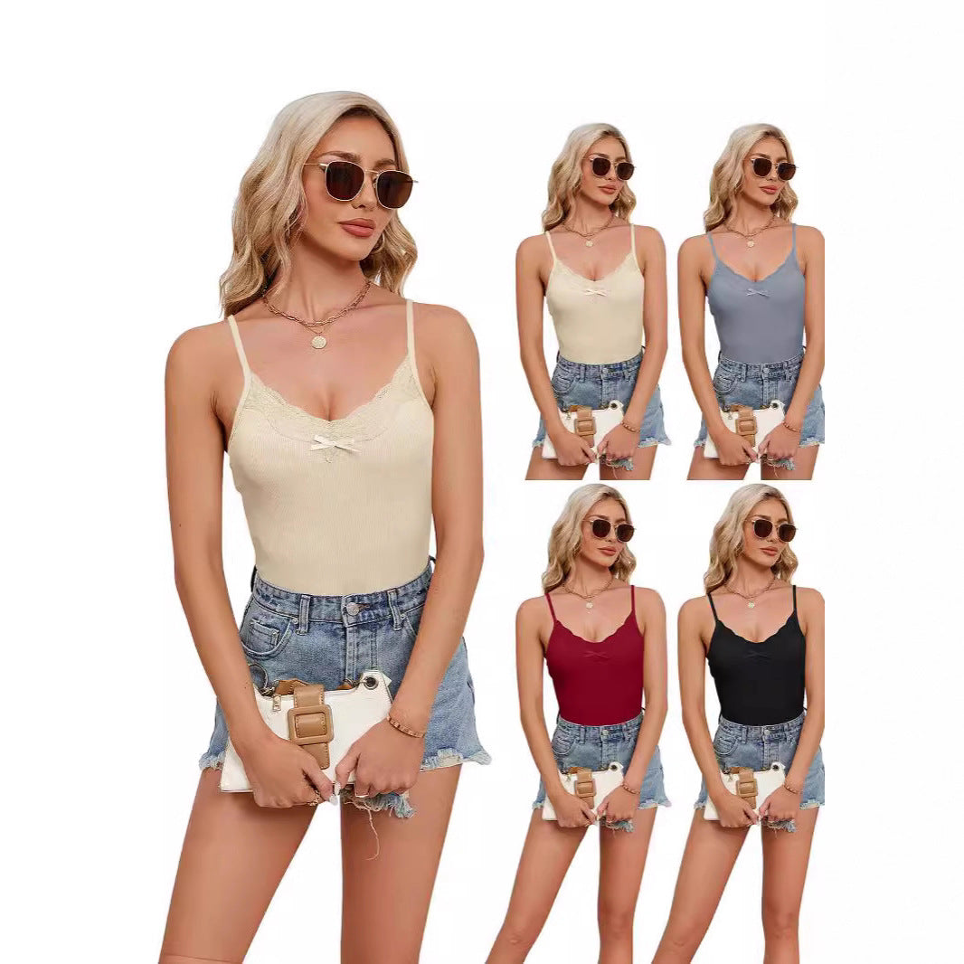Women's Summer Lace Adjustable Spaghetti Strap Camisole Small Vest/suspenders/tube Top