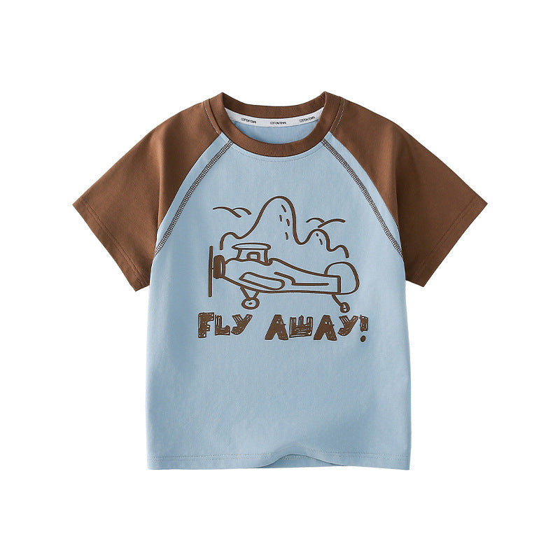 Children's Cool Cotton Hall Short-sleeved Summer Shirt Children's T-shirt