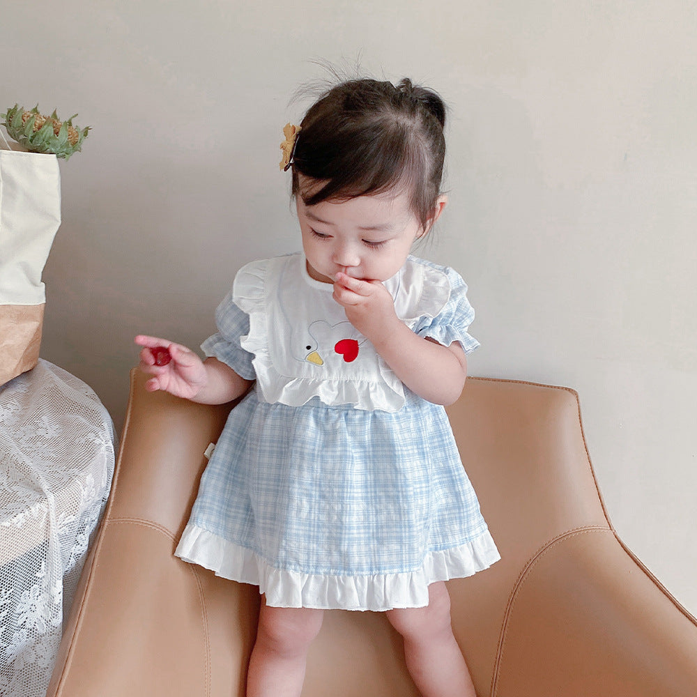 No Fashionable Plaid Gown Summer Born Bloomer With Jumpsuit, Climbing Suit