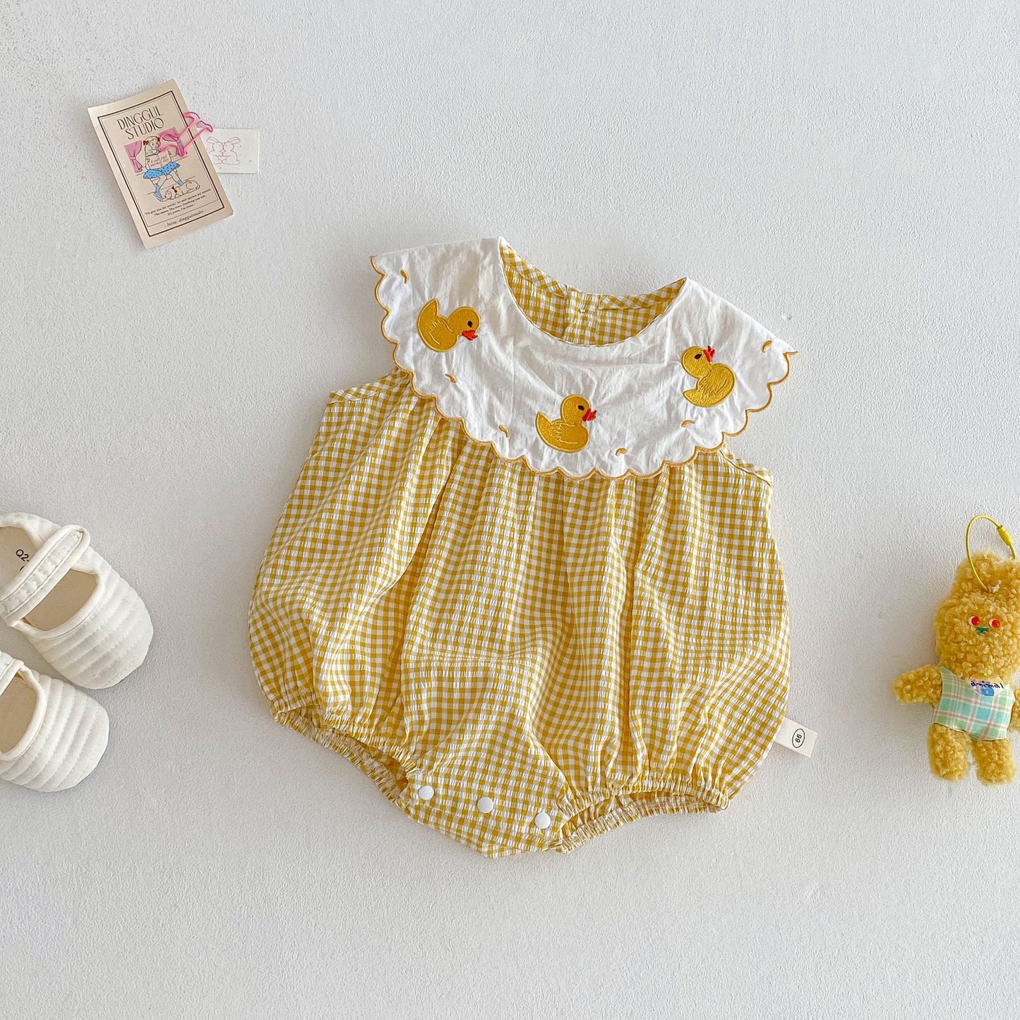 Change Duck Summer Doll Collar Romper Jumpsuit, Climbing Suit