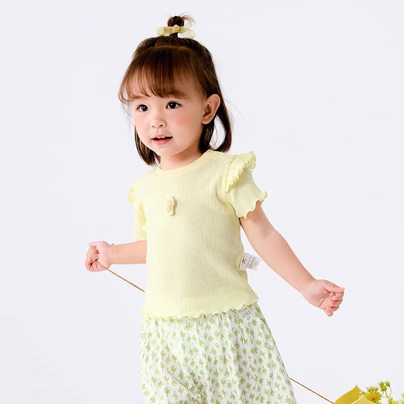 Children's Short Sleeve Tops Clothing Sweet Exquisite Children's T-shirt