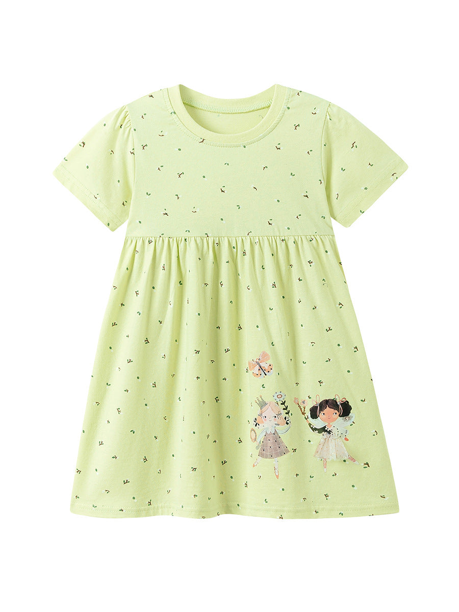Summer Shirt Cute Cartoon Western Style Children's Dress