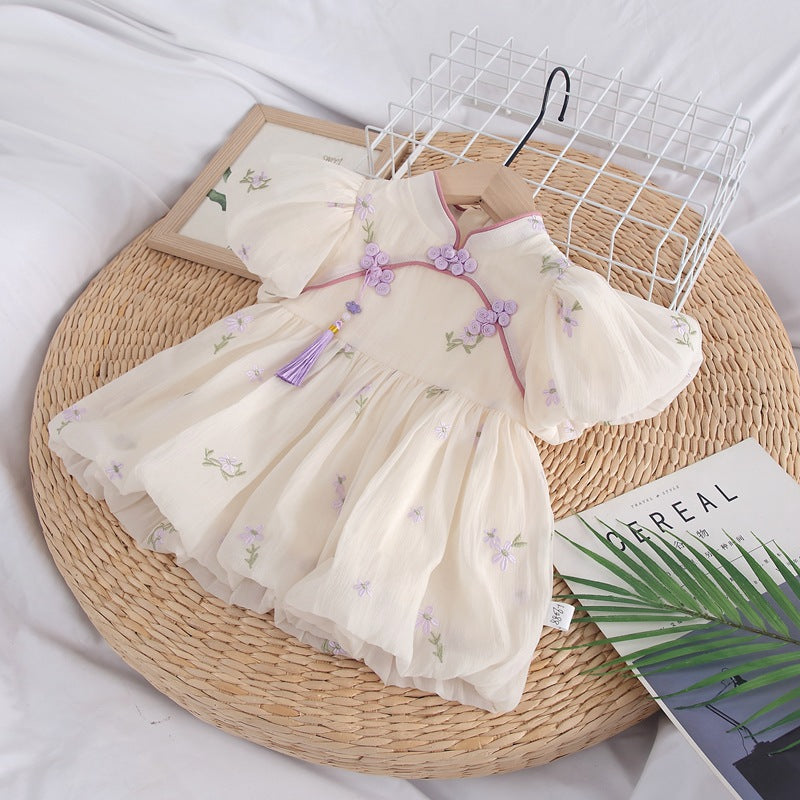 Cute Trendy Thin Chinese Style Cheongsam Jumpsuit, Climbing Suit