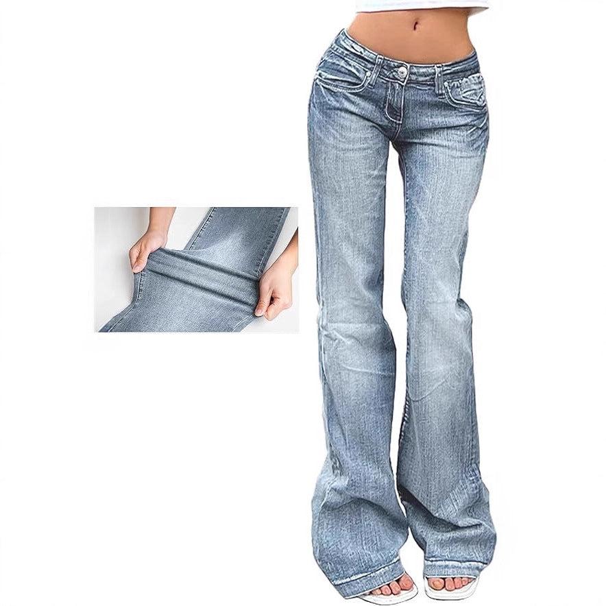 Women's Retro Hot Bell-bottom Slim Fit Slimming Stretch Jeans