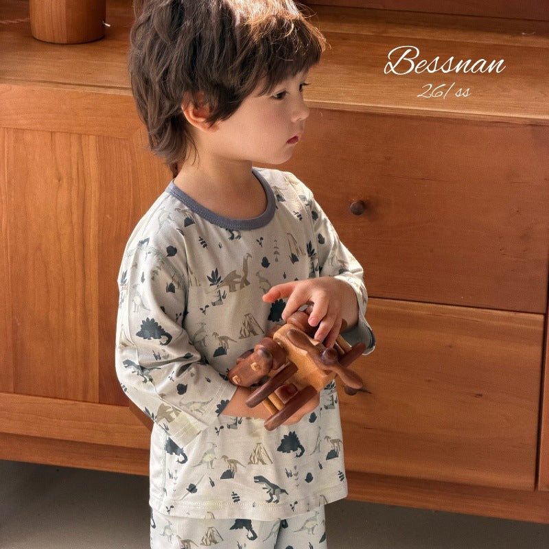 Children's Summer Class Modal Three-quarter Sleeve Boneless Children's Suit