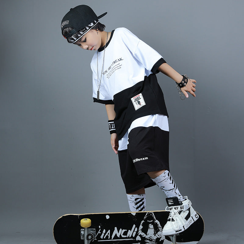 Children's Middle Big Korean Style Trendy Fake Two Children's Suit