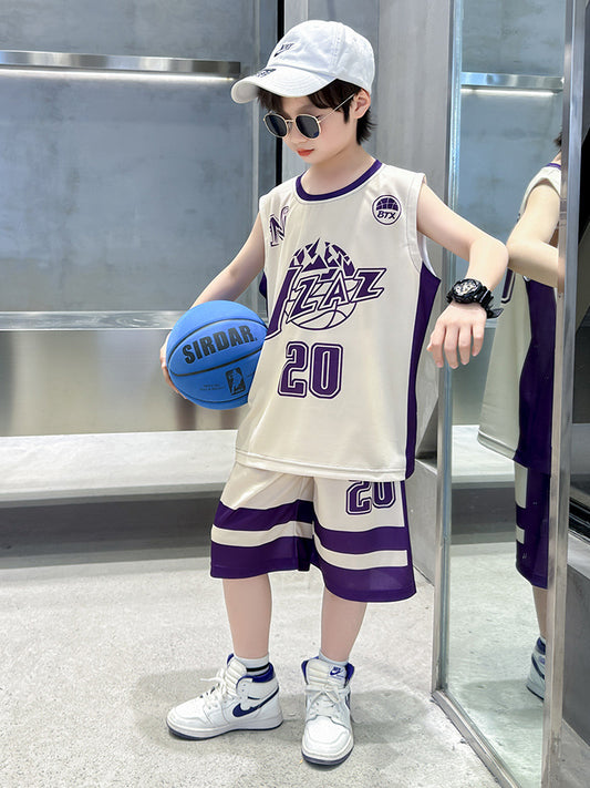 Children's Summer Middle Big Sportswear Jersey Basketball Wear Sleeveless Vest Children's Suit