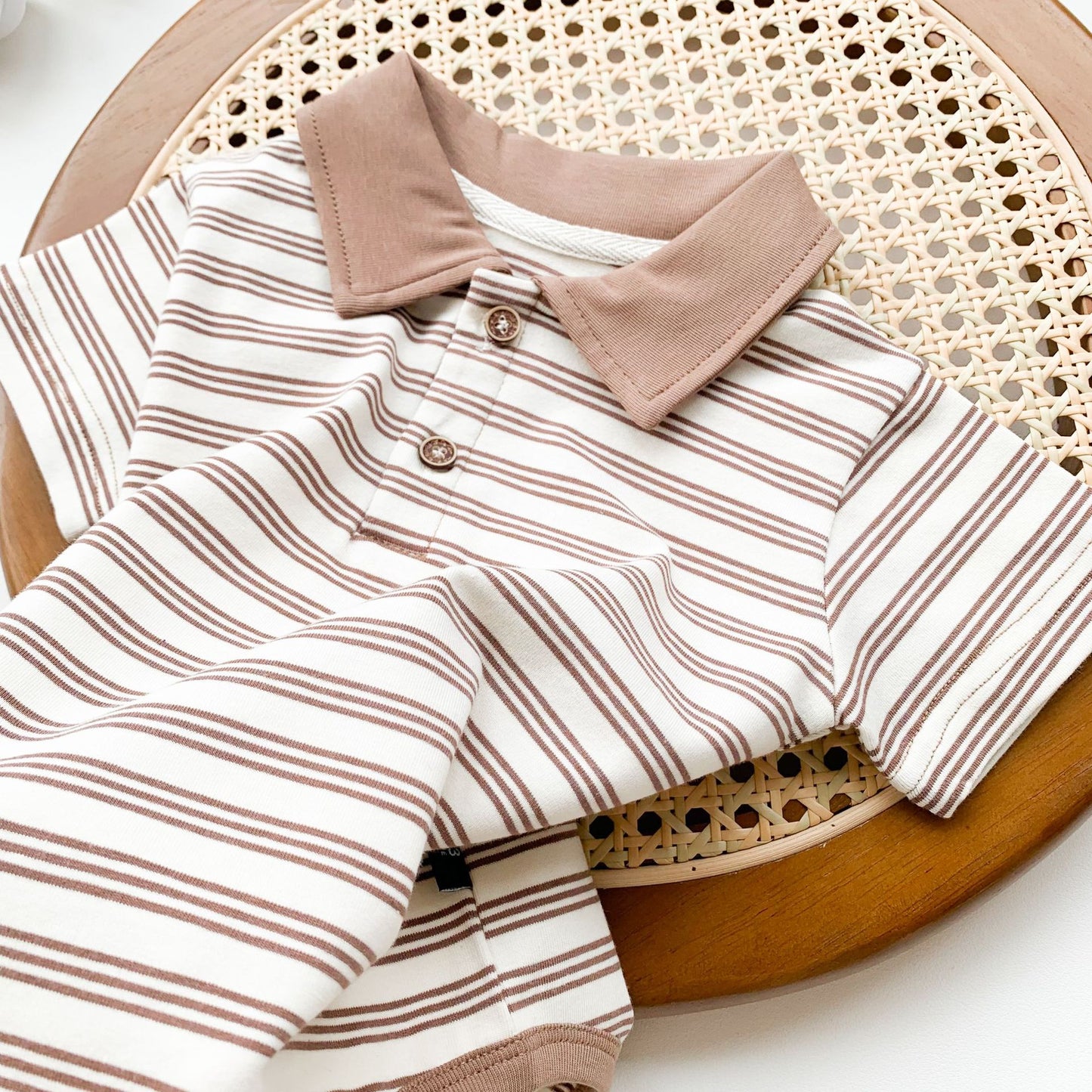 Infants Romper Summer Boy Striped Gentleman Short-sleeved Rompers Jumpsuit, Climbing Suit