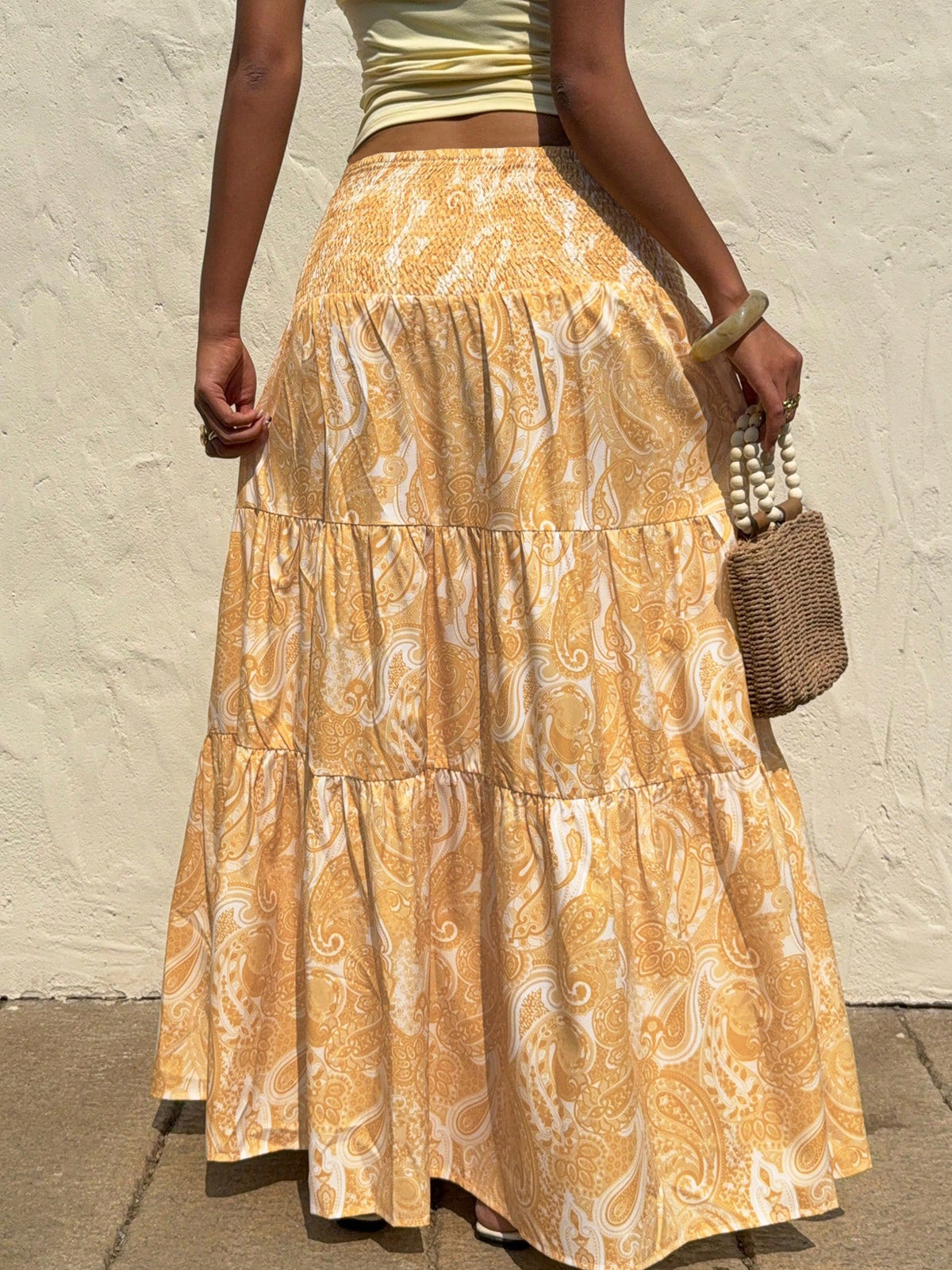 Women's Floral Loose Dress Summer Mid-length Temperament Skirts
