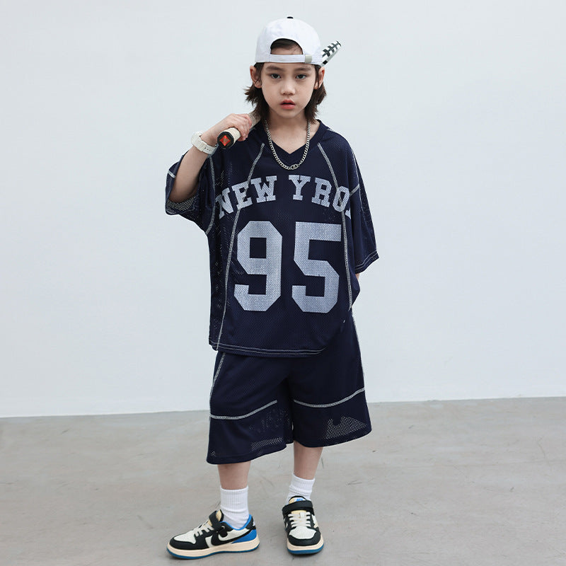 Teen Boys Summer Clothes Outfit Basketball Wear Sports Children's Suit