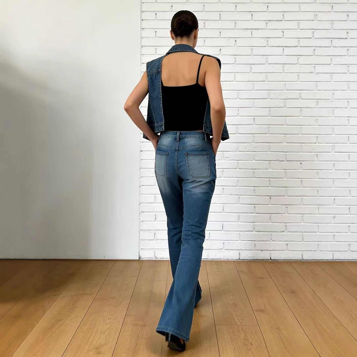 Women's Retro Casual Slimming Stretch Trousers Jeans