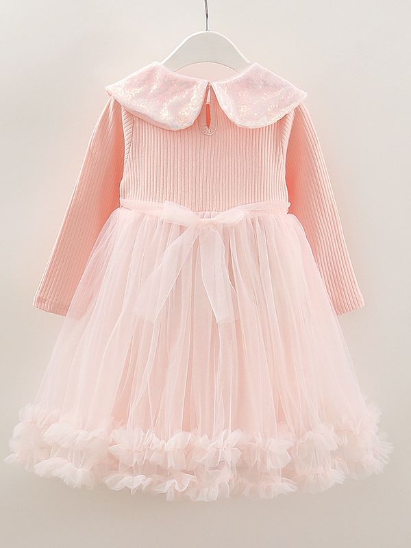 Children's Princess Long Sleeve Tulle Tutu Western Style Children's Dress