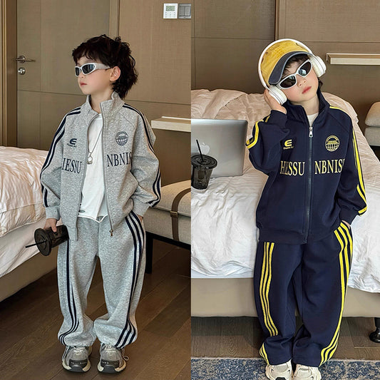 Children's Cotton Sports Medium Large Boys Korean Version Matchet Children's Suit
