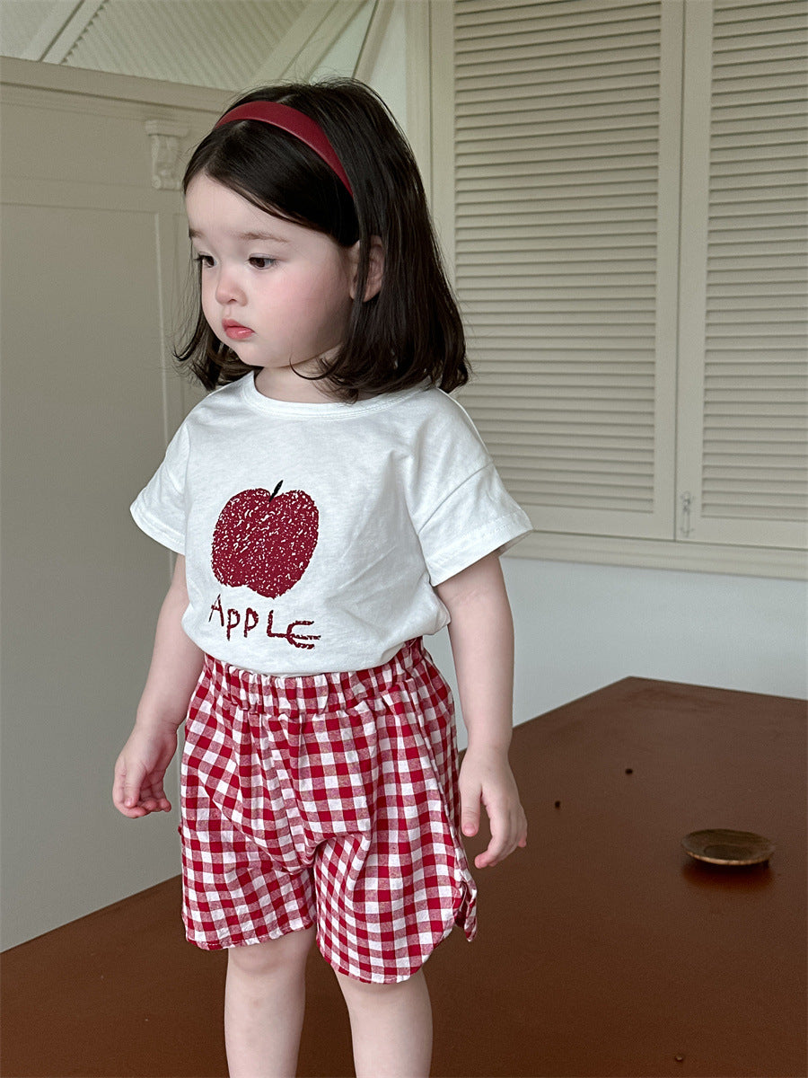 Children's Short-sleeved Summer Thin Korean Style Clothing Children's Suit