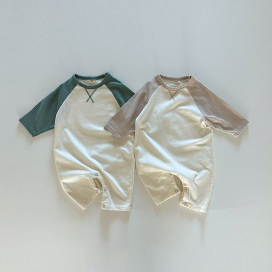 Women's & Men's Infant Toddler Comfort Casual Jumpsuit Color Matching Home Romper Jumpsuit, Climbing Suit