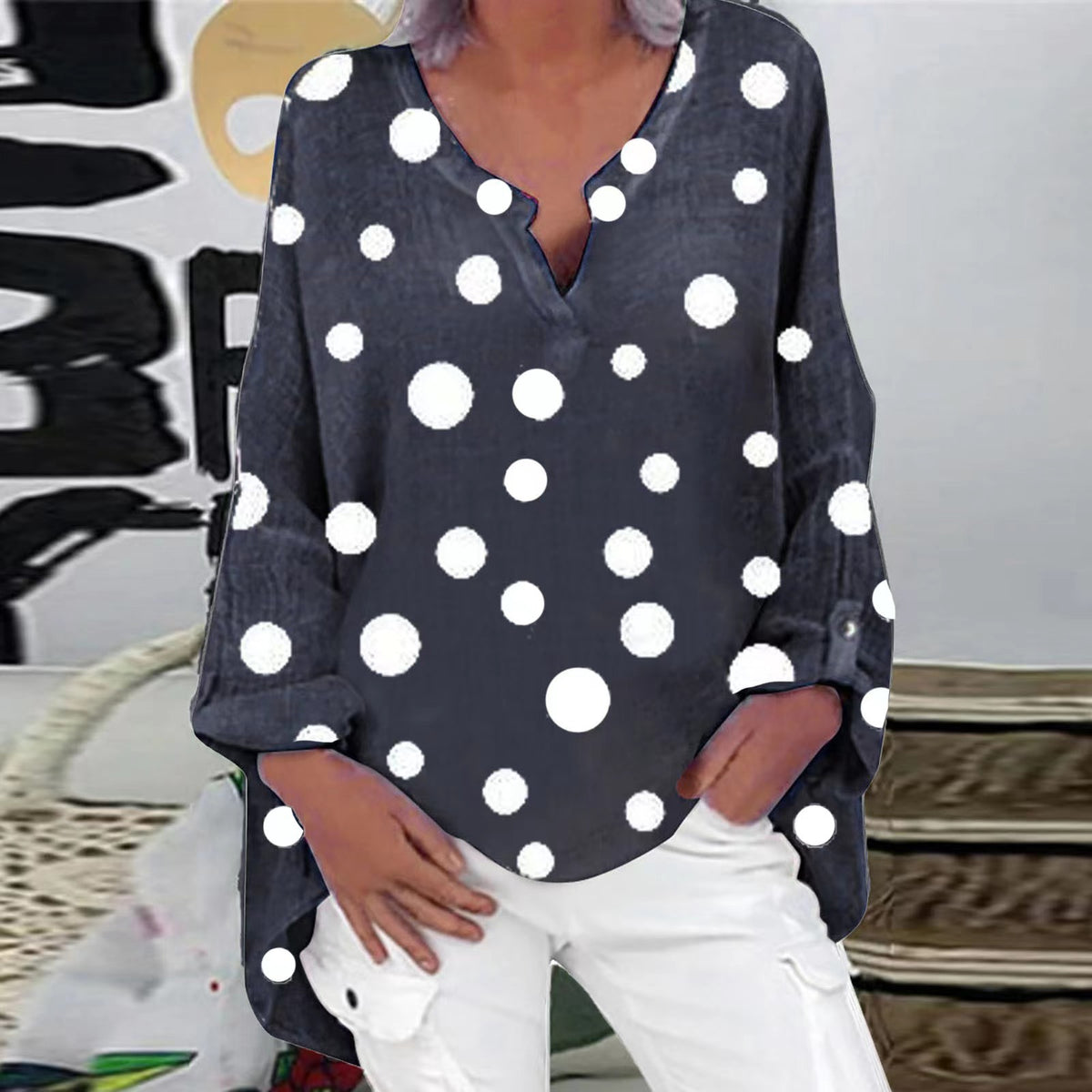 Women's Summer Fashion High Sense Loose Shirt Blouse