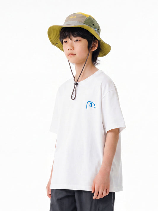Children's Loose-fitting Pure Cotton Short Sleeves Junior High School Children's T-shirt