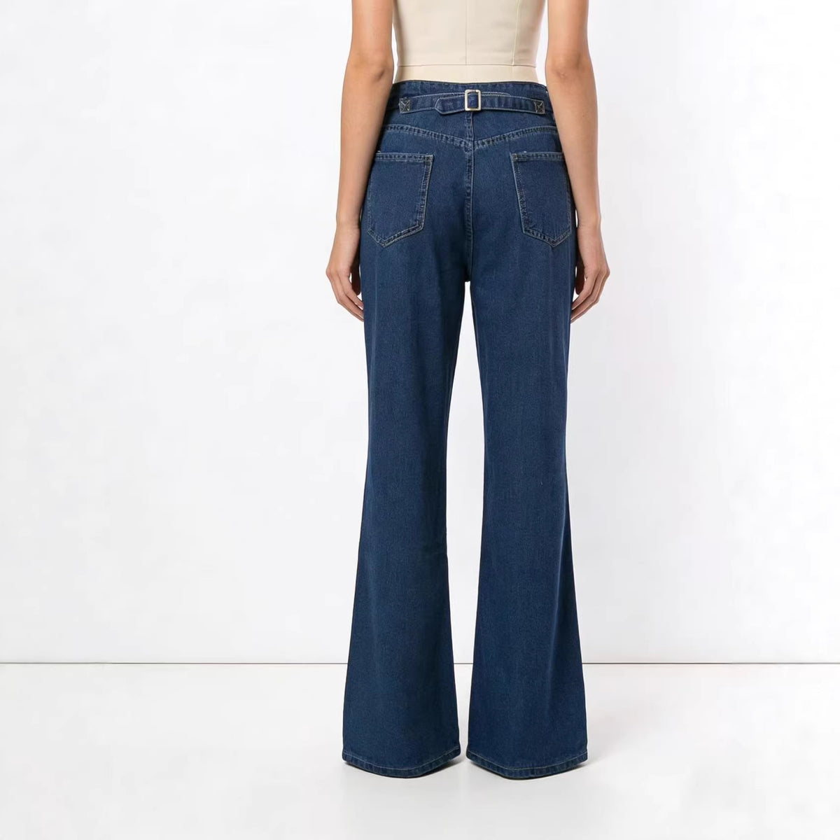 Women's Autumn Retro Washed Loose Casual High Jeans