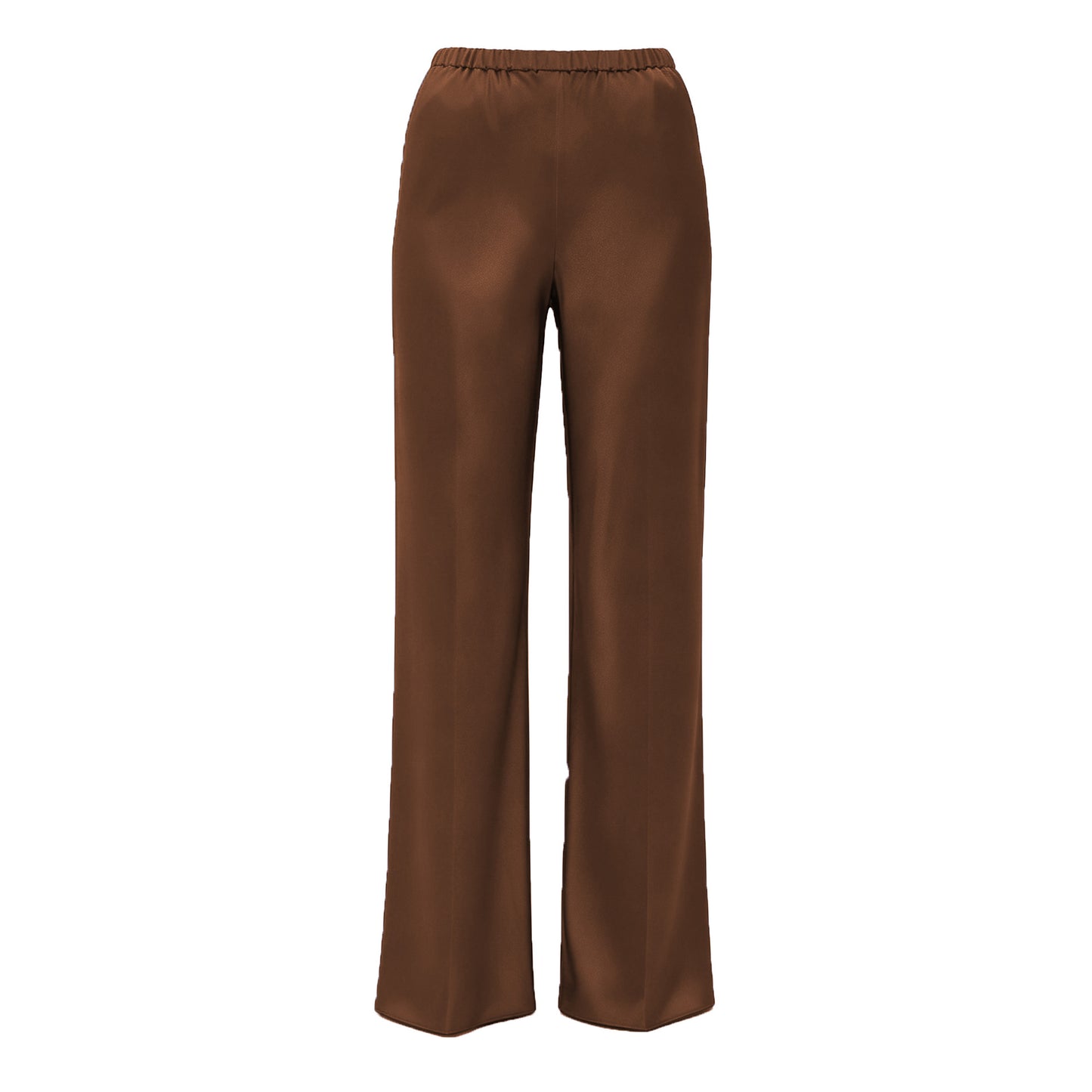 Women's Satin Boutique High Waist Elastic Drape Solid Casual Pants