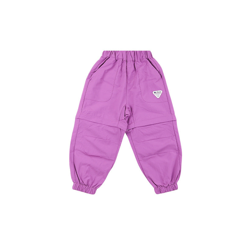 Children's Detachable Summer Mountain Trousers Lightweight Waterproof Children's Pants