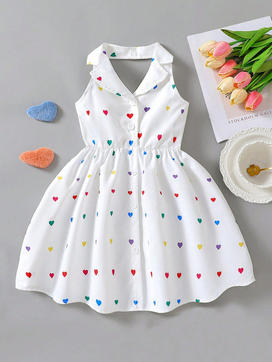Versatile Boys Woven Halter Backless Princess Children's Dress